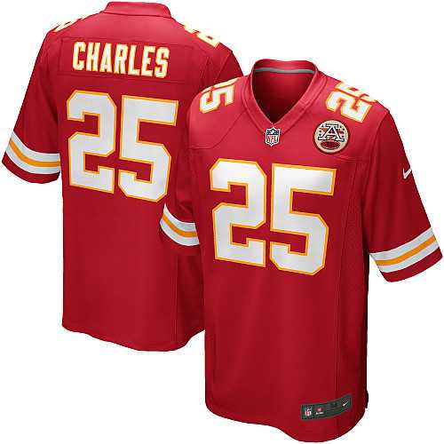 Nike Men & Women & Youth Chiefs #25 Charles Red Team Color Game Jersey